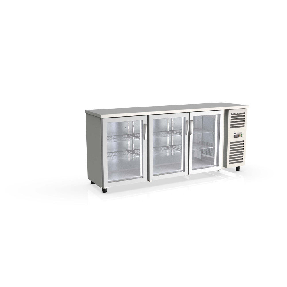 Arrière-bar positif H.820 3 p. vitrées battantes