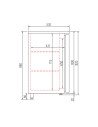Arrière-bar positifs/groupe 4 p. pleines battantes