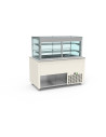 Smart Buffet vitrine centrale cuve froide ventilée avec portes rabattables