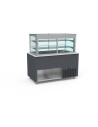 Smart Buffet vitrine centrale cuve froide ventilée avec portes rabattables
