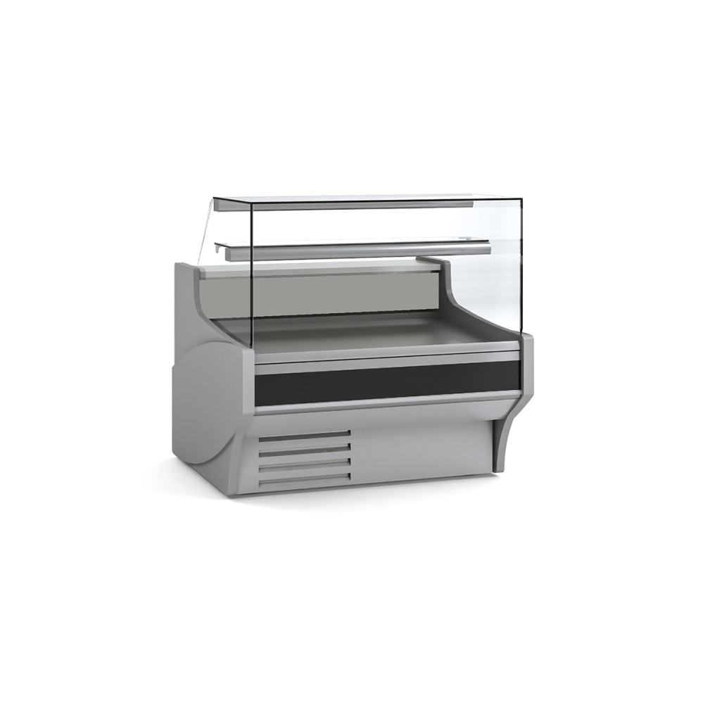 Vitrine horizontale positive prof 940 - Vitre droite double - Longueur 1265