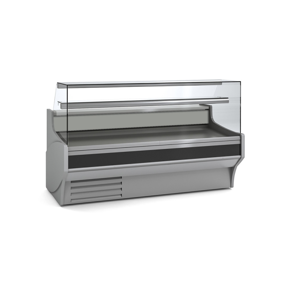 Vitrine horizontale positive prof 940 - Vitre droite double - Longueur 1985