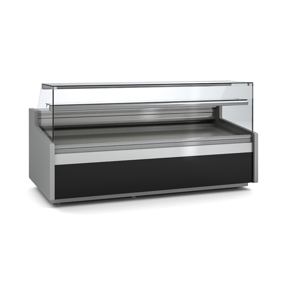 Vitrine horizontale pâtissière prof 960 - Façade droite - Longueur 2465