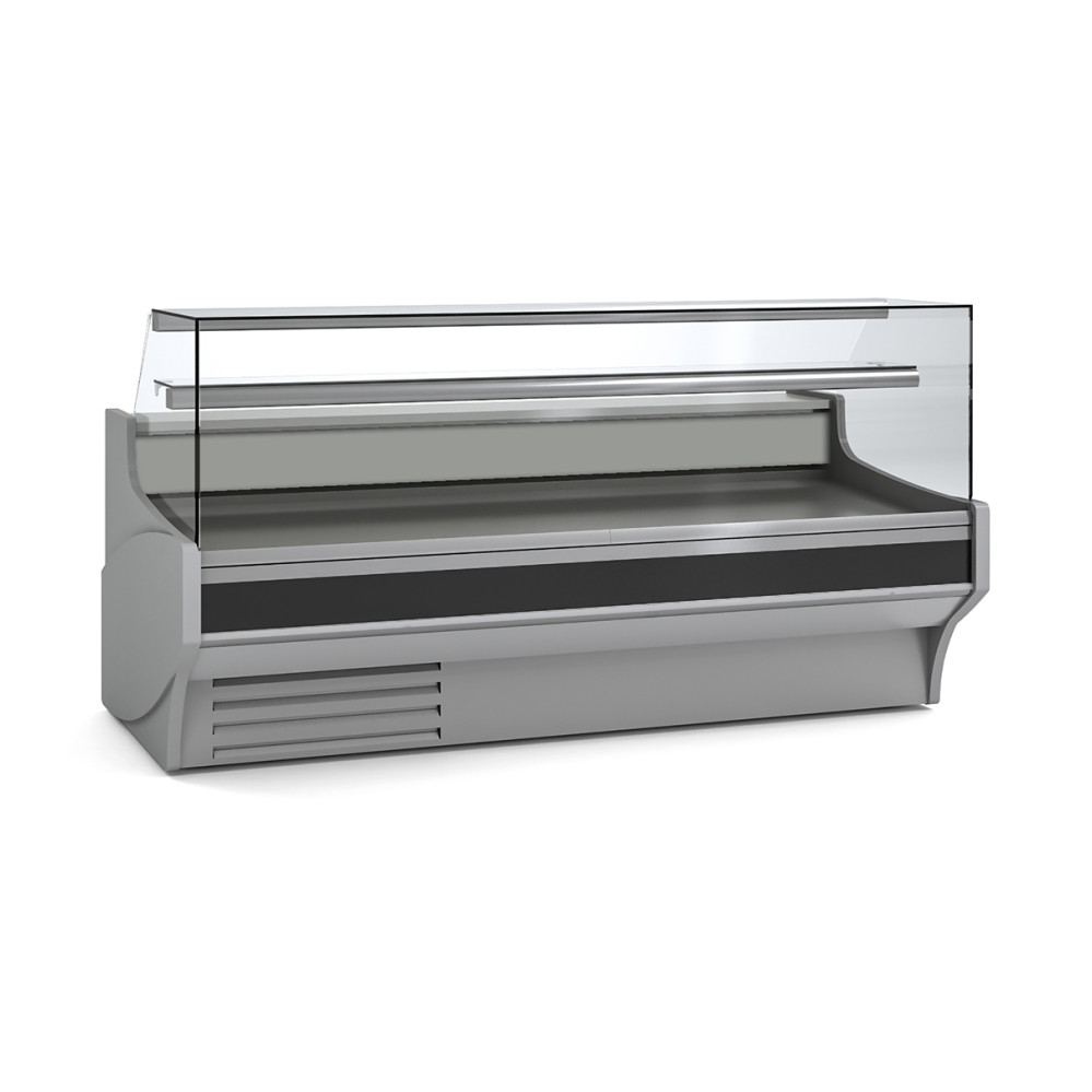 Vitrine horizontale positive prof 940 - Vitre droite double - Longueur 2465
