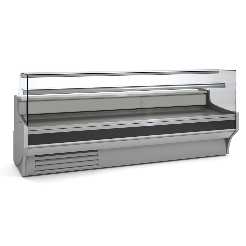 Vitrine horizontale positive prof 940 - Vitre droite double - Longueur 2945