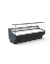Vitrine horizontale positive prof 940 avec étagère - Vitre droite double - Longueur 1985