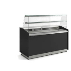 Vitrine gamme VALORIAN fond plat prof 890 - Vitrage haut - 1 étagère - Longueur 1265