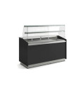 Vitrine gamme VALORIAN fond plat prof 890 - Vitrage haut - 1 étagère - Longueur 1265