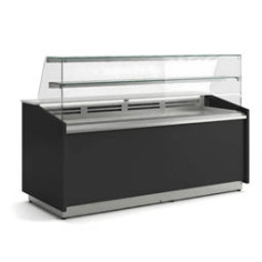Vitrine gamme VALORIAN fond plat prof 890 - Vitrage haut - 1 étagère - Longueur 1985