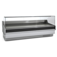 Vitrine réfrigérée avec vitre relevable prof 1200 - Sans réserve - Vitre double droite - Longueur 3810