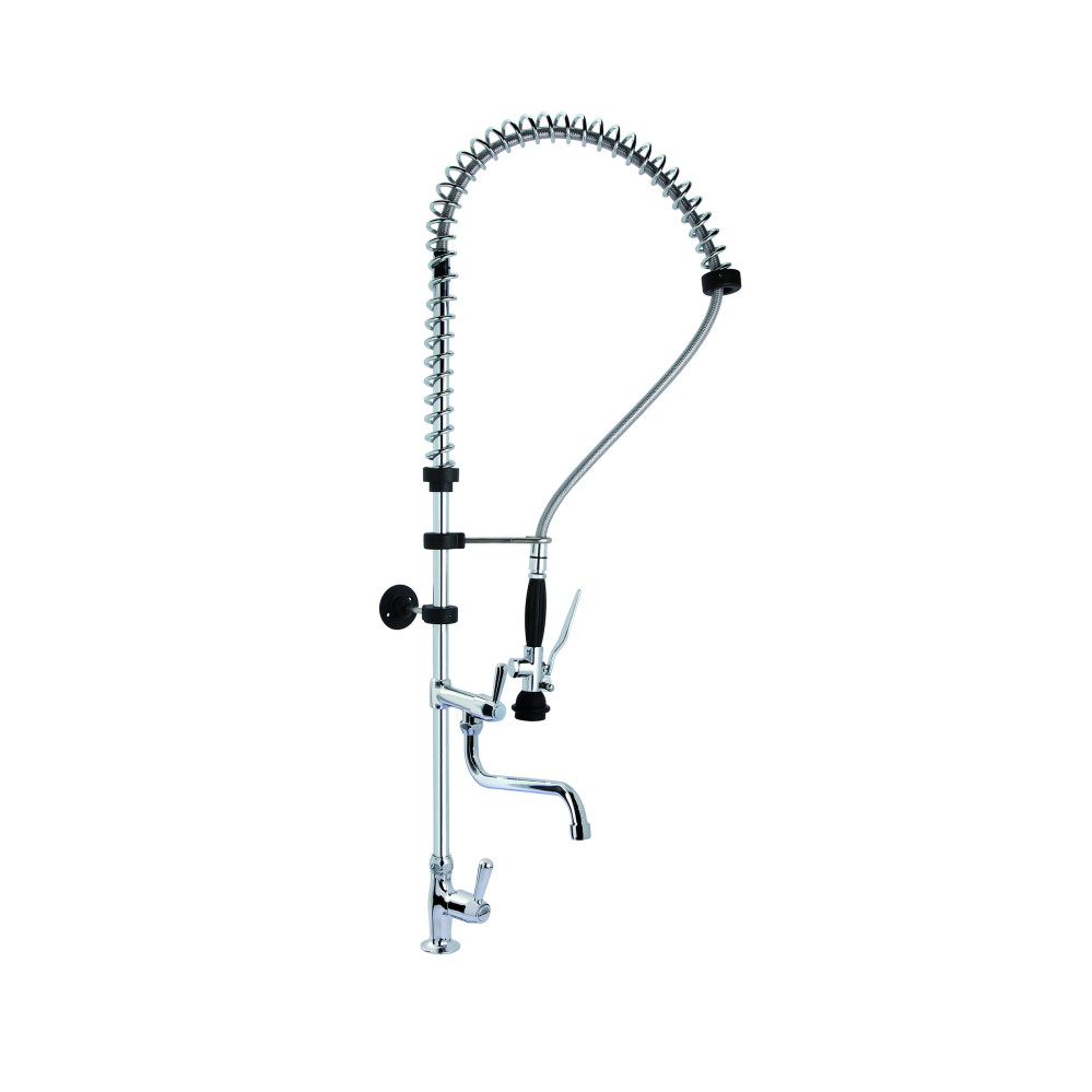 Robinet douchette - Robinet + douchette monotrou 1 voie avec robinet 1/4 de tour
