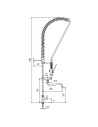 Robinet douchette - Robinet + douchette monotrou 1 voie avec robinet 1/4 de tour