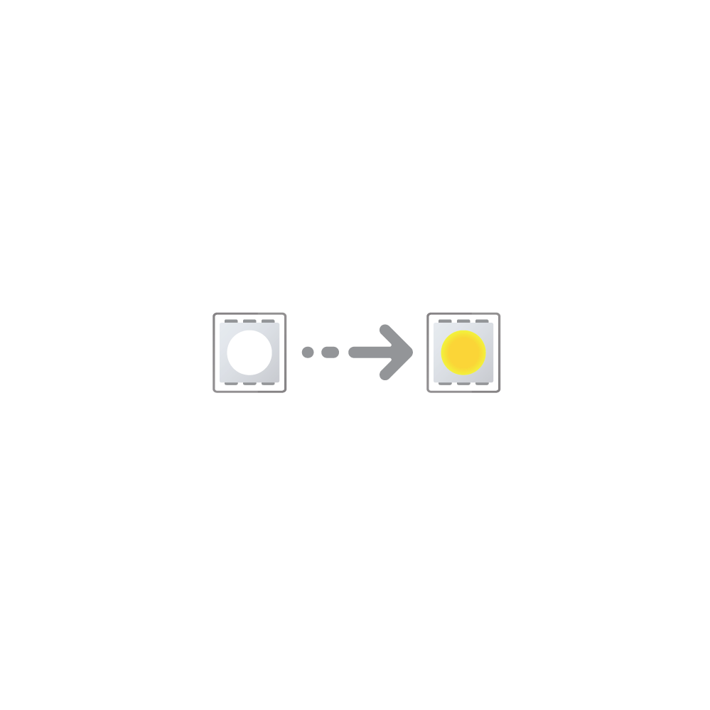 Changement de couleur LED