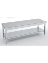 Table soubassement centrale série 600 - Avec étagère - 1200 x 600