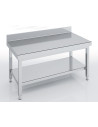 Table soubassement adossée série 600 - Avec étagère - 1200 x 600