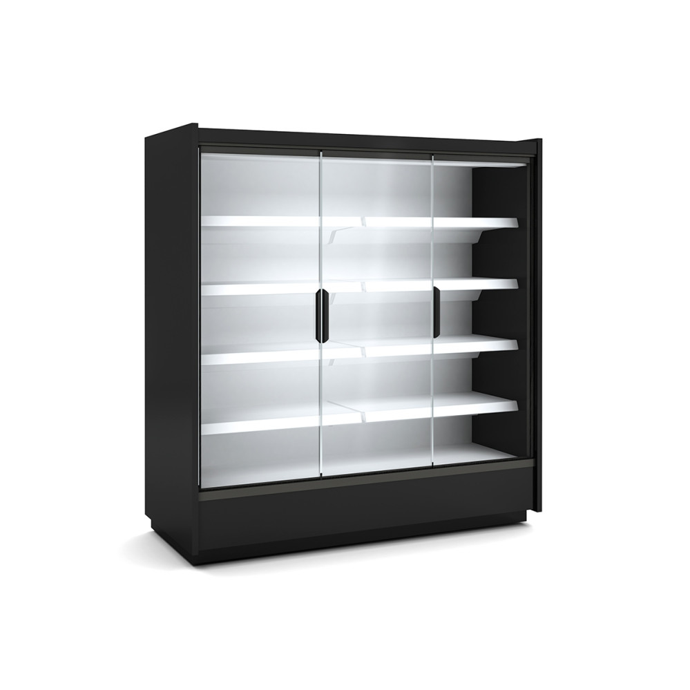 Vitrine murale supermarché gamme CLOVER - Hauteur 2m - Profondeur 791 mm - Avec portes vitrées