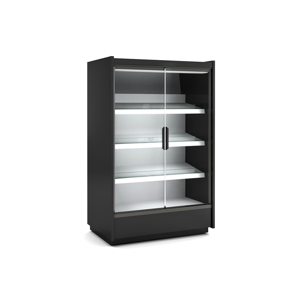 Vitrine murale supermarche gamme CLOVER - Hauteur 2m - Profondeur 991 mm - Avec portes vitrees