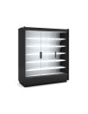 Vitrine murale supermarché gamme CLOVER - Hauteur 2,2m - Profondeur 891 mm - Avec portes vitrées