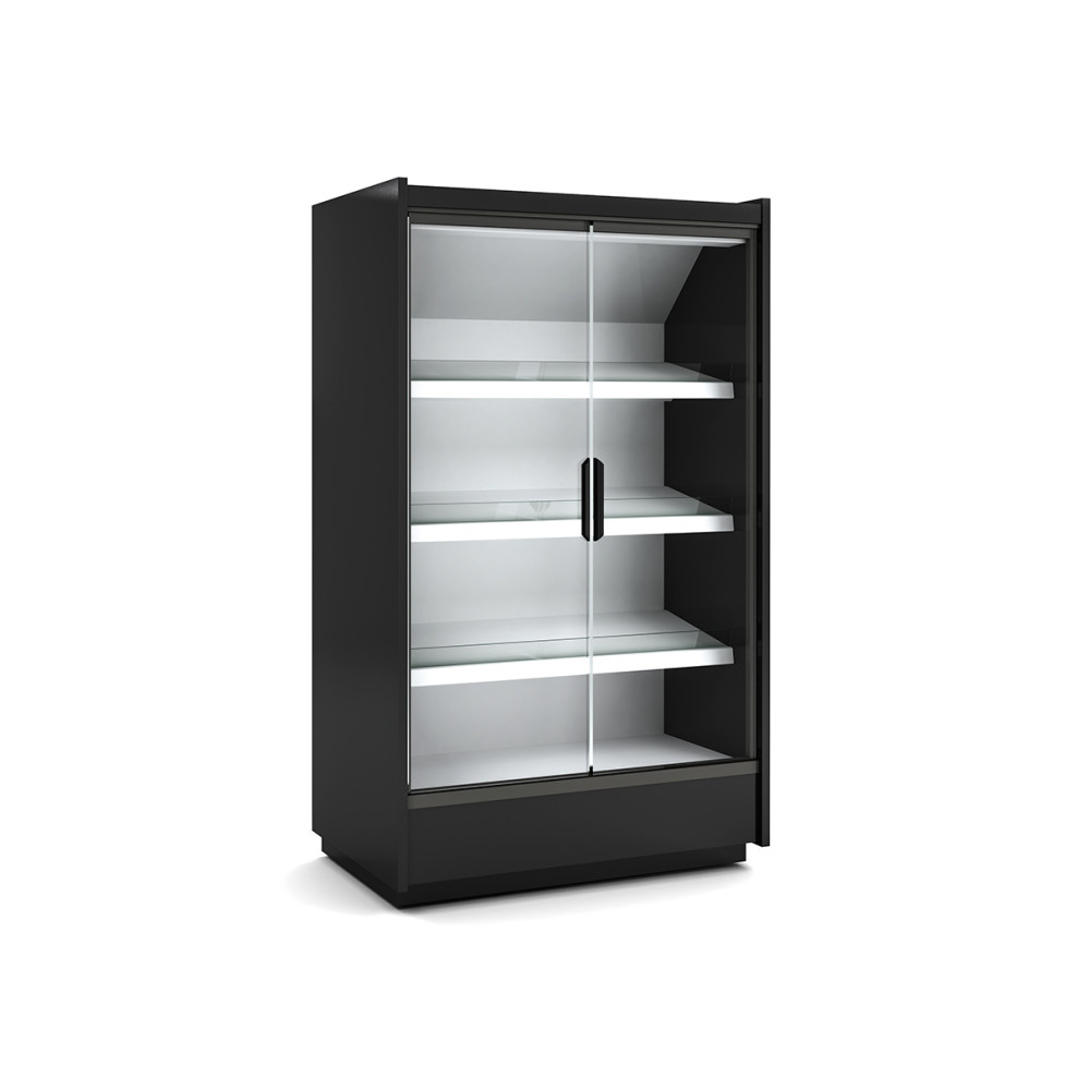 Vitrine murale supermarche gamme CLOVER - Hauteur 2m21 - Profondeur 991 mm - Avec portes vitrees