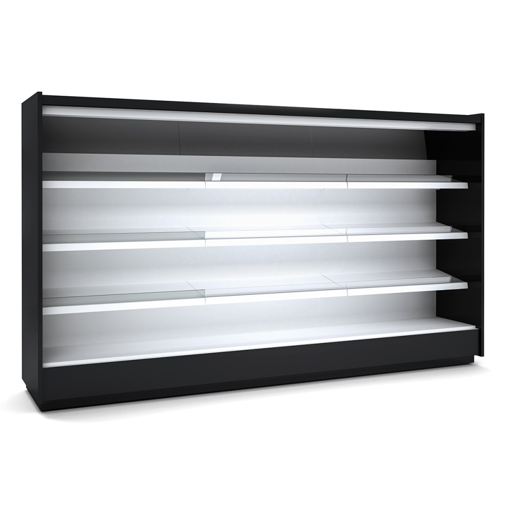 Vitrine murale supermarche gamme CLOVER - Hauteur 2m21 - Profondeur 1091 mm - Sans porte
