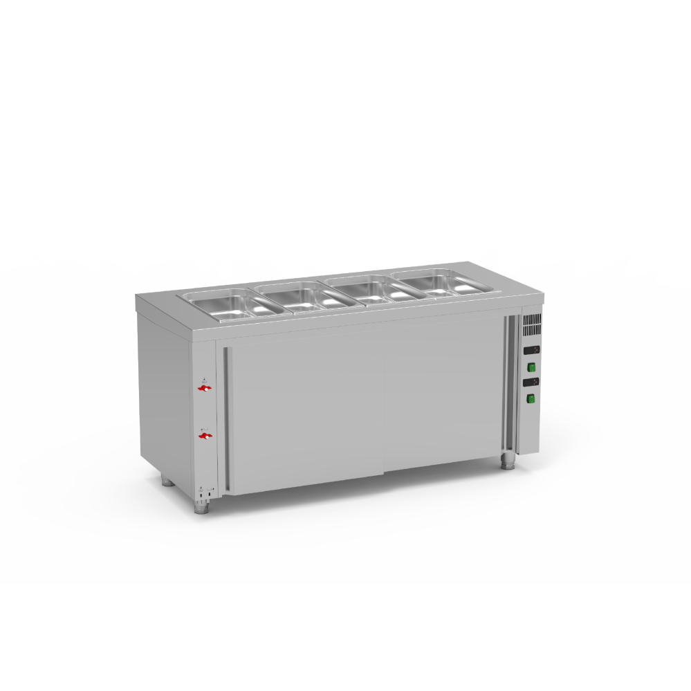 Meuble bain-marie à eau avec réserve chaude