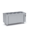 Meuble bain-marie ventilé avec réserve neutre