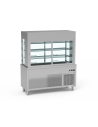 Meuble avec cuve + vitrine réfrigérée 3 niveaux