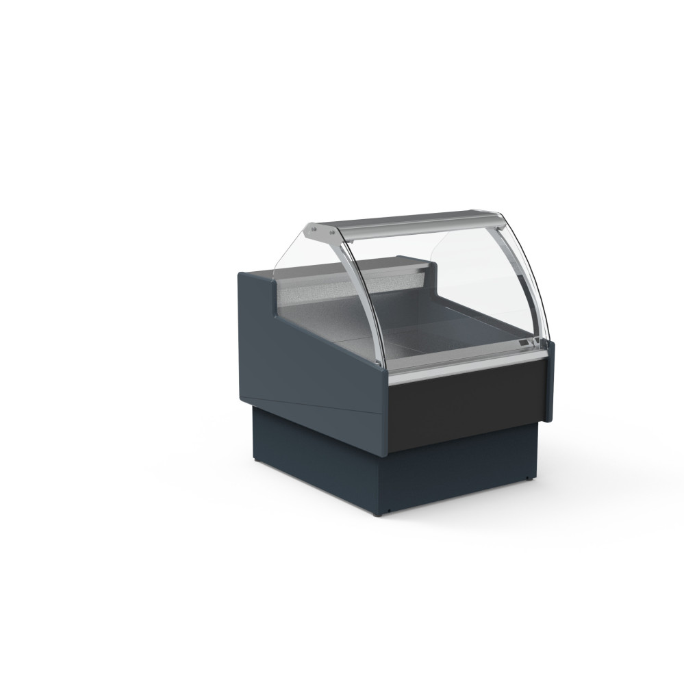 Vitrine supermarchés prof 1200 - Vitre bombée - Longueur 1250