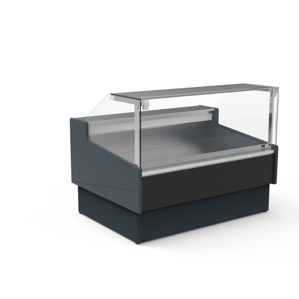 Vitrine supermarchés prof 1200 - Vitre droite double - 1563 x 1215 x 1183