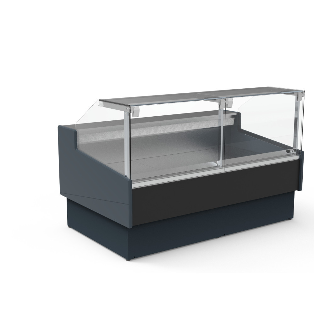 Vitrine supermarchés prof 1200 - Vitre droite double - Longueur 1875