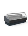 Vitrine supermarchés prof 1200 - Vitre bombée - Longueur 2500