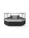 Vitrine supermarchés prof 1200 - Angle intérieur - Vitre droite double - Longueur 1562
