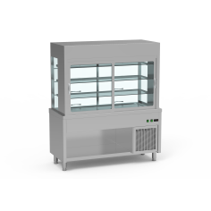 Meuble + vitrine réfrigérée 3 niveaux