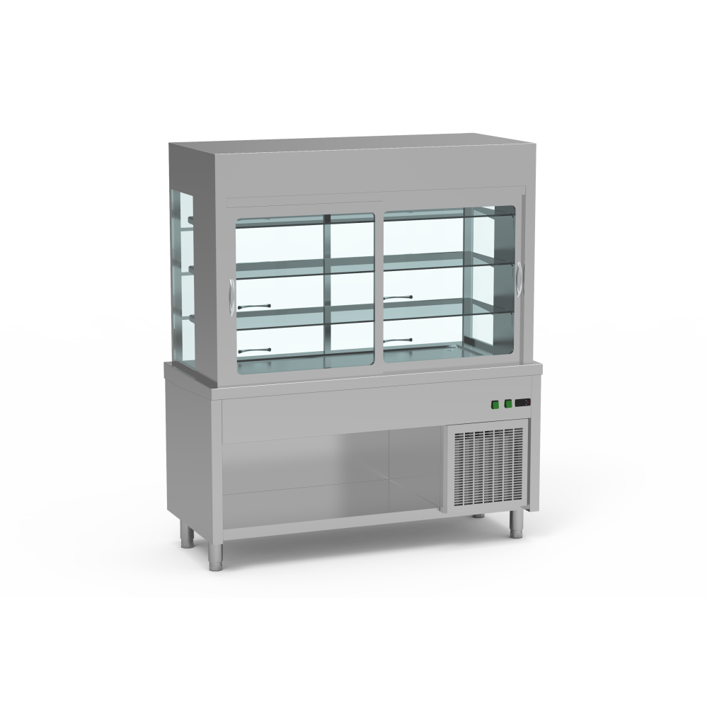Meuble + vitrine réfrigérée 3 niveaux