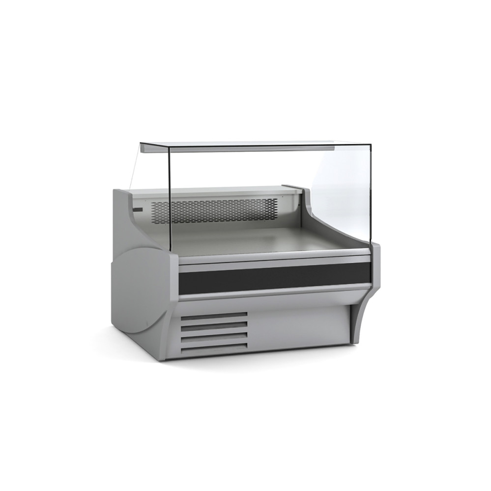 Vitrine horizontale prof 1100 - Vitre droite double - Longueur 1265