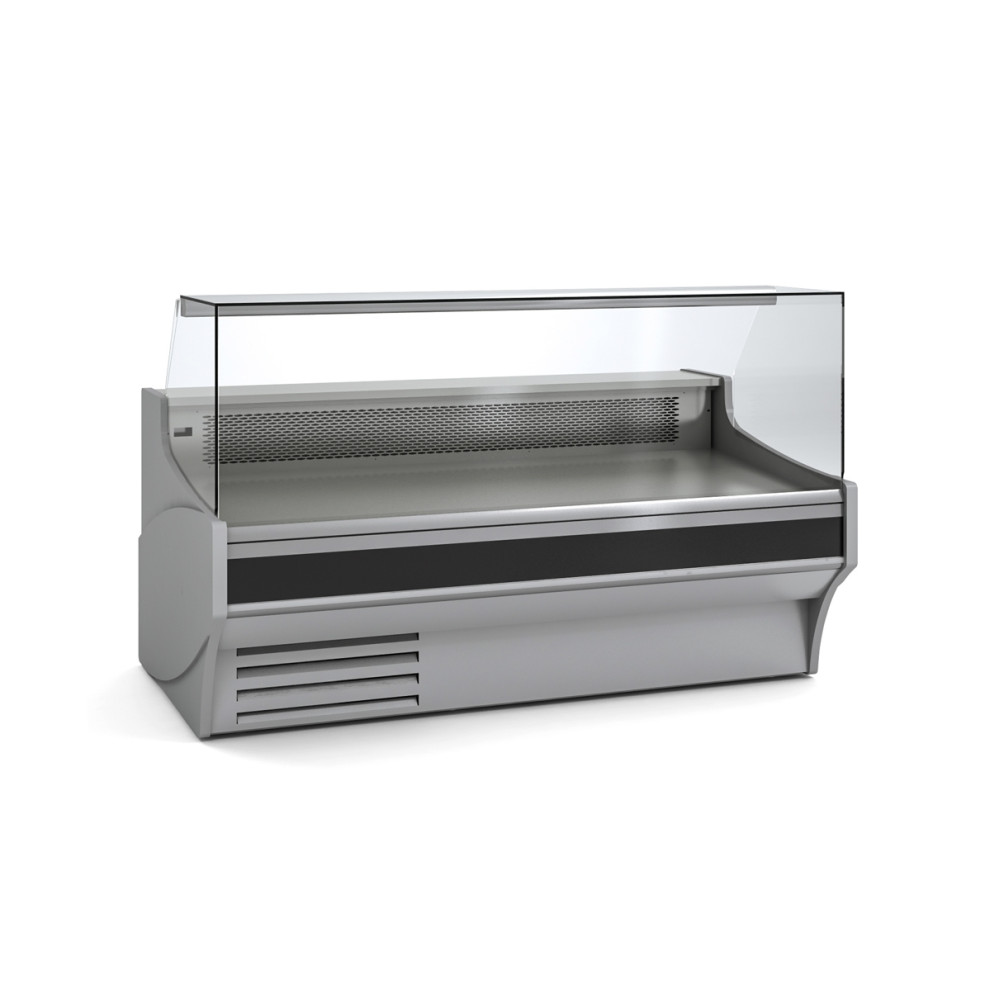 Vitrine horizontale prof 1100 - Vitre droite double - Longueur 1985