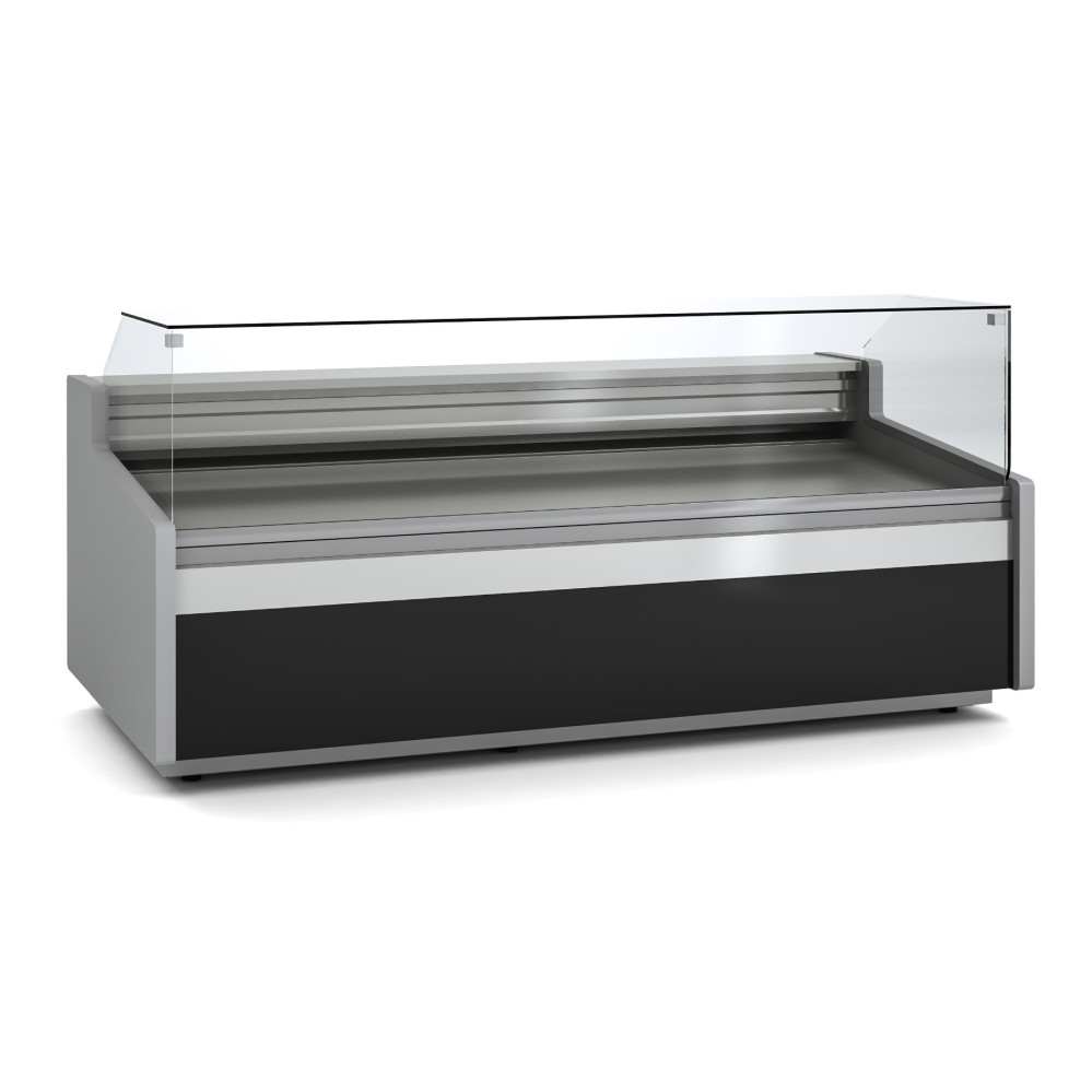 Vitrine horizontale pâtissière prof 1120 - Façade droite - Longueur 2465