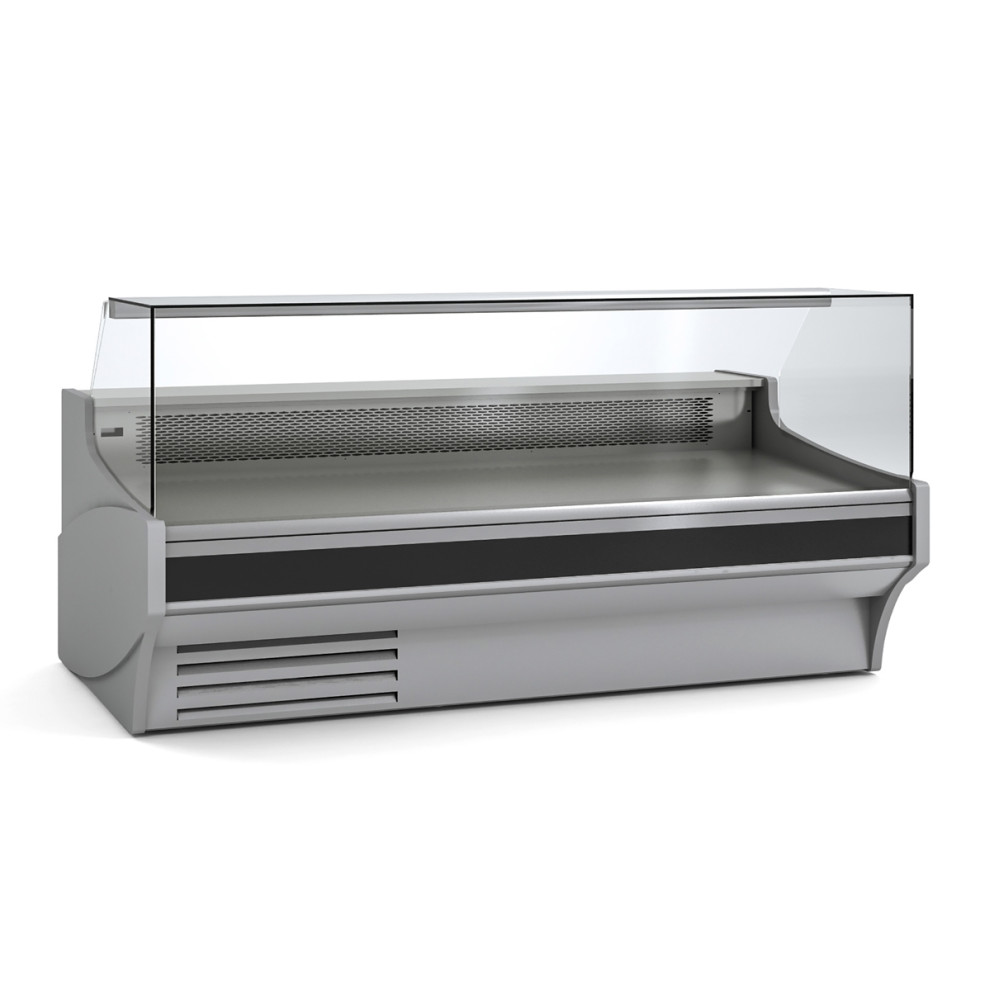 Vitrine horizontale prof 1100 - Vitre droite double - Longueur 2465
