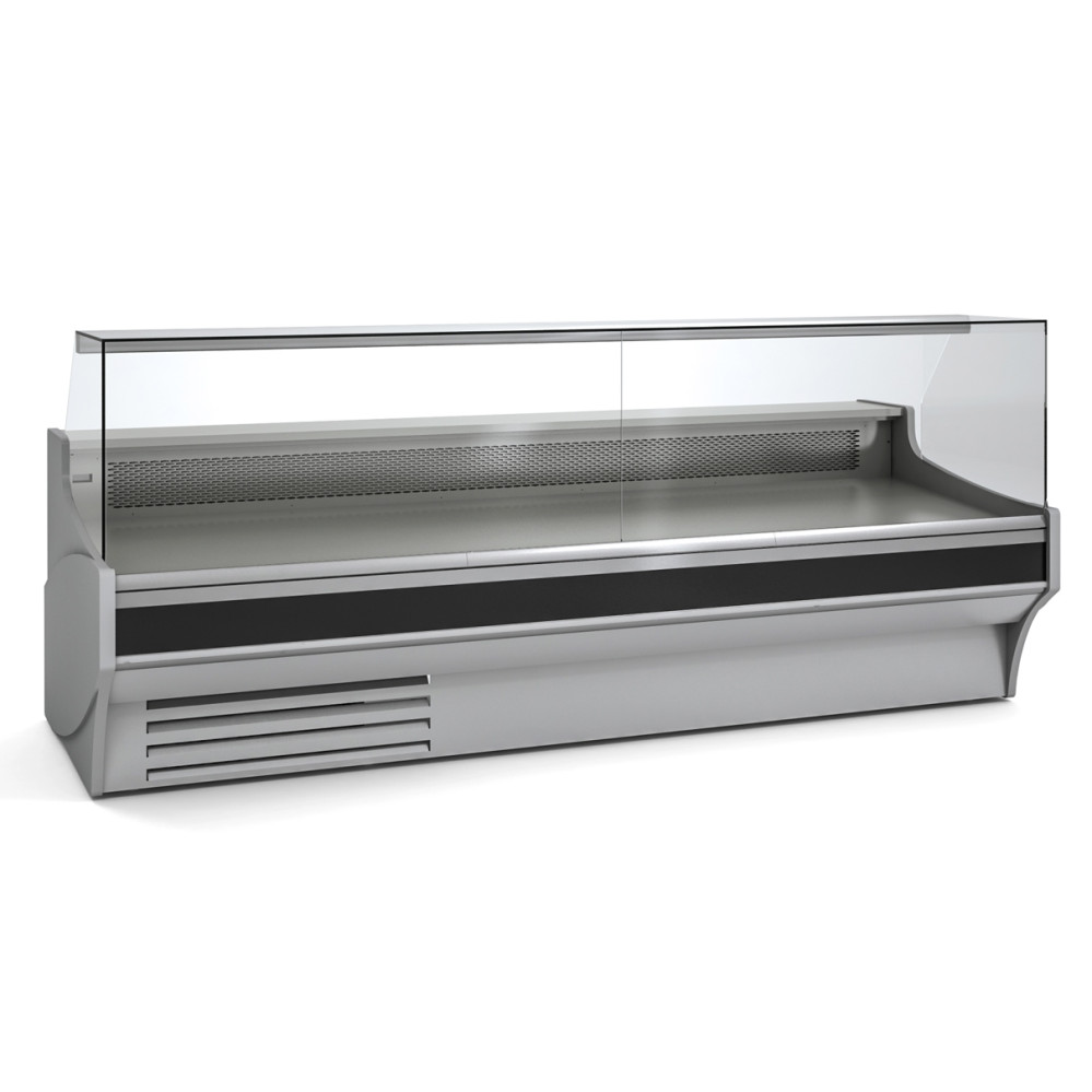 Vitrine horizontale prof 1100 - Vitre droite double - Longueur 2945