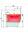 Vitrine Module Bain-Marie profondeur 1100 - Longueur 1265