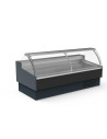 Vitrine réfrigérée avec vitre relevable prof 1200 - Vitre bombée - Longueur 2560 - Avec réserve