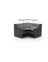 Vitrine d'angle pour gamme VE-9 - Angle extérieur - 1425 x 1100 x 1425