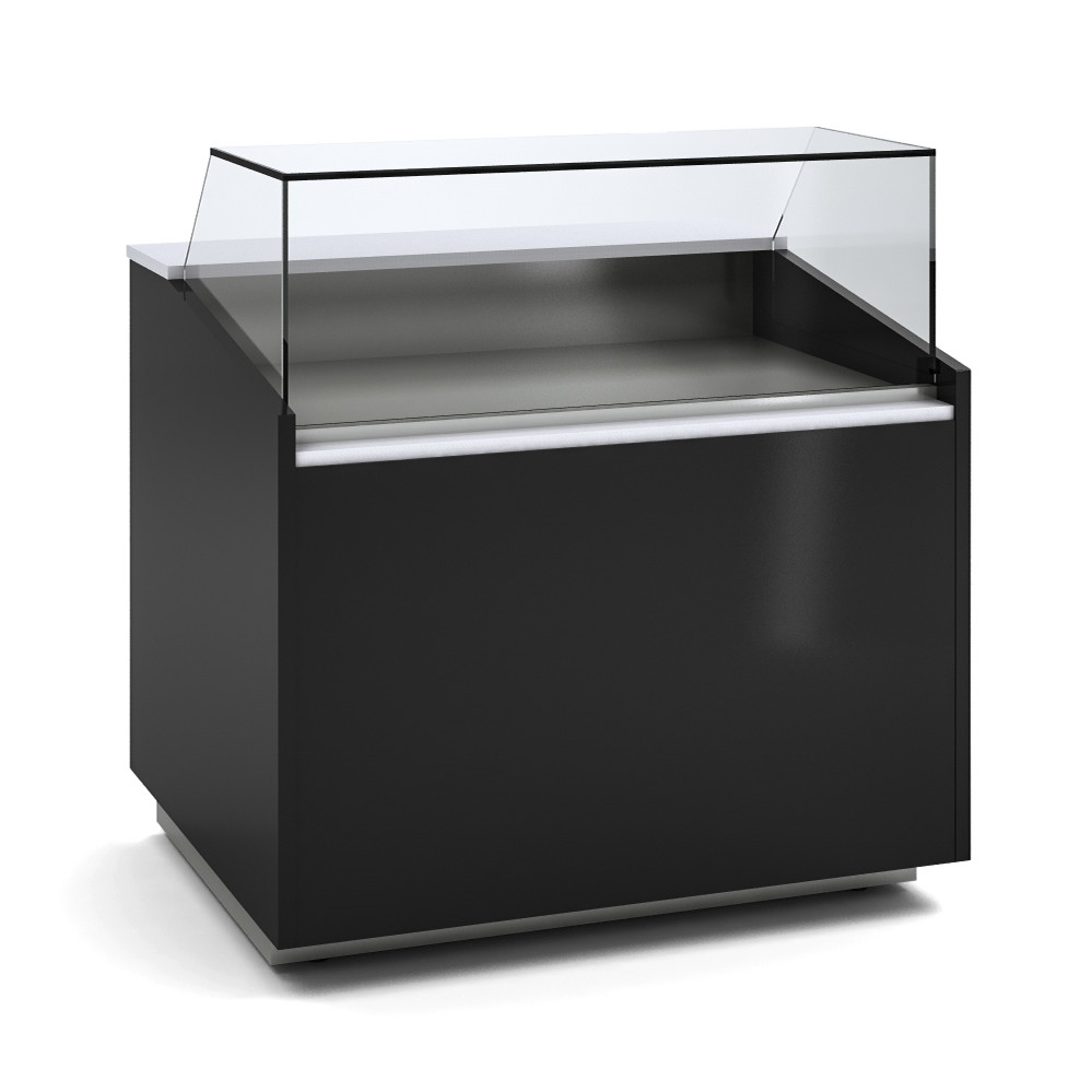 Vitrine fond plat prof 1000 - Vitrage bas - Longueur 1025