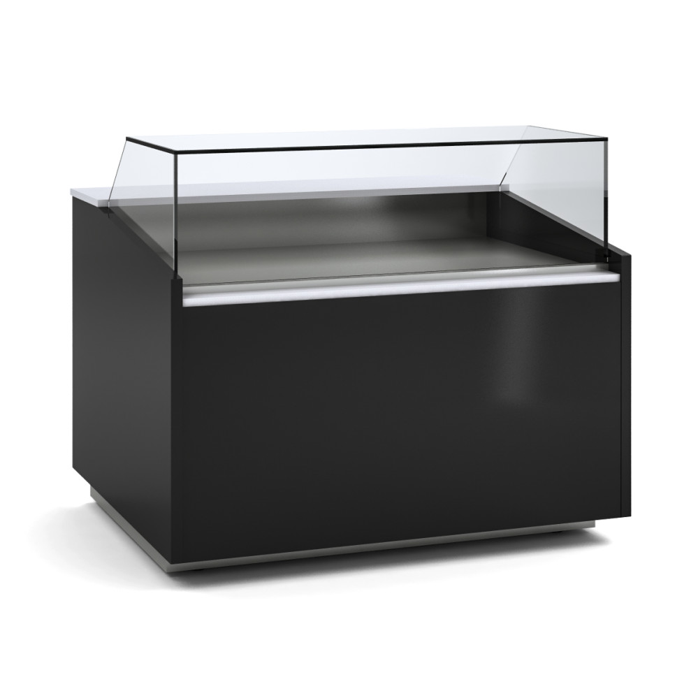 Vitrine fond plat prof 1000 - Vitrage bas - Longueur 1265