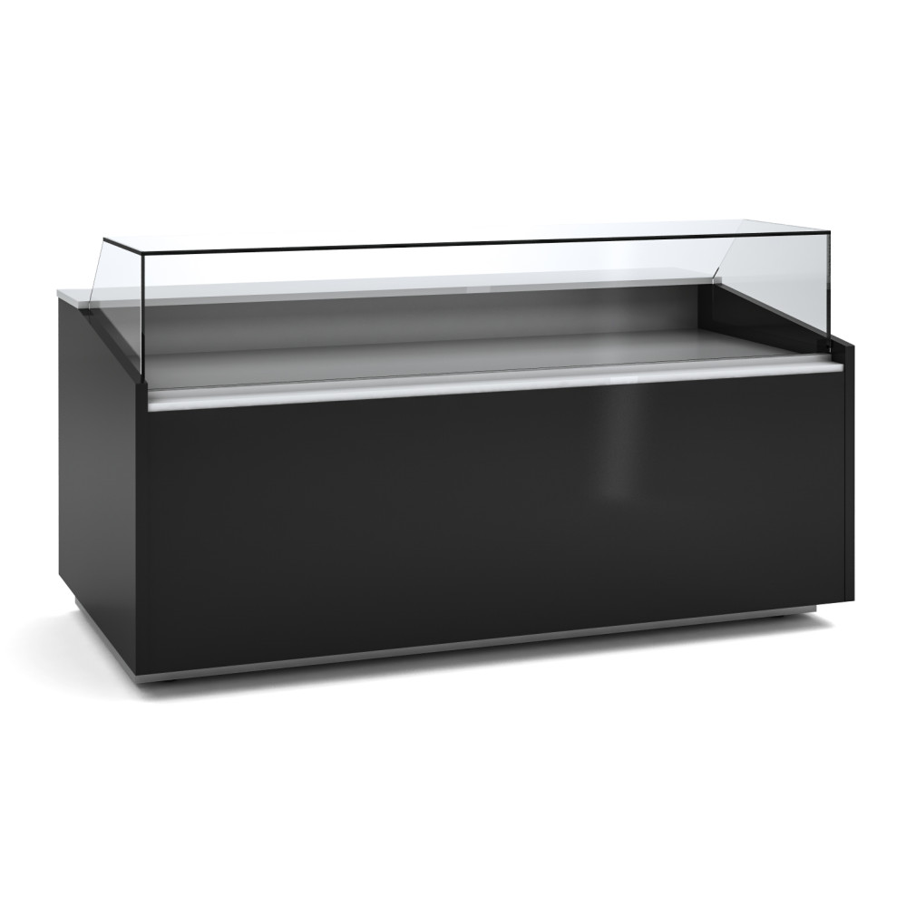 Vitrine fond plat prof 1000 - Vitrage bas - Longueur 1985