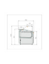 Vitrine VALORIAN fond plat prof 890 - Neutre - Vitrage bas - Longueur 1985