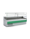 Vitrine horizontale prof 940 - Vitre double droite - 2 étagères - Longueur 1265