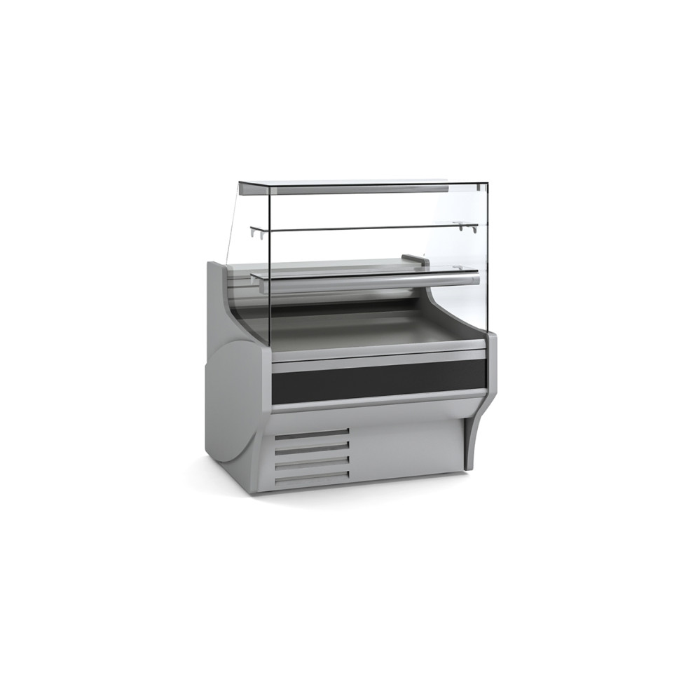 Vitrine horizontale pâtissière prof 940 - Vitre double droite - 2 étagères - Longueur 1025
