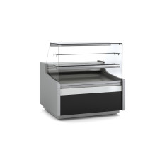 Vitrine horizontale pâtissière prof 960 - Façade droite - 2 étagères - Longueur 1265