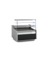 Vitrine horizontale pâtissière prof 960 - Façade droite - 2 étagères - Longueur 1265
